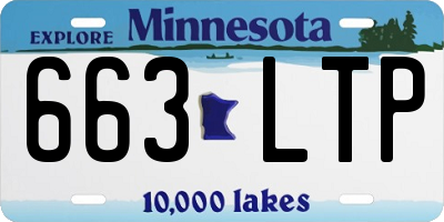MN license plate 663LTP