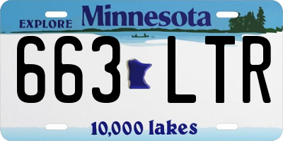 MN license plate 663LTR