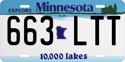 MN license plate 663LTT