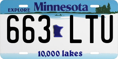 MN license plate 663LTU