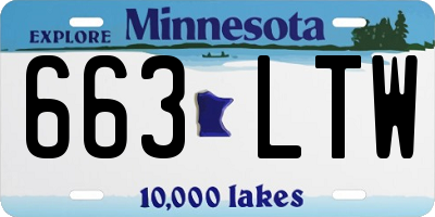 MN license plate 663LTW
