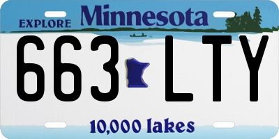 MN license plate 663LTY
