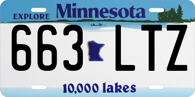 MN license plate 663LTZ