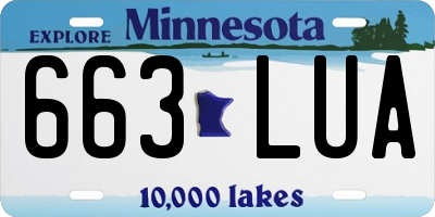 MN license plate 663LUA