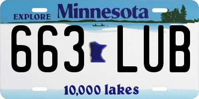 MN license plate 663LUB