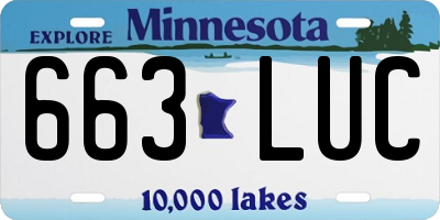 MN license plate 663LUC