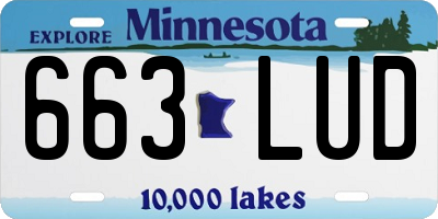 MN license plate 663LUD