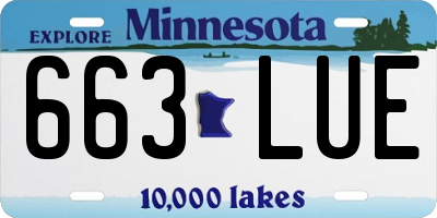 MN license plate 663LUE