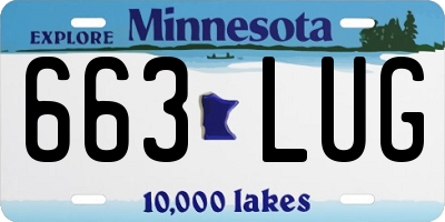 MN license plate 663LUG
