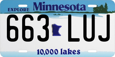 MN license plate 663LUJ