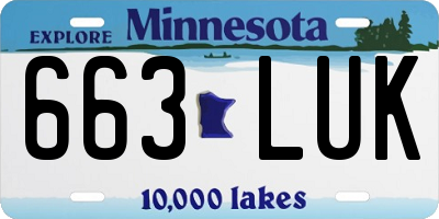 MN license plate 663LUK