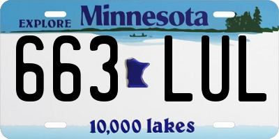 MN license plate 663LUL