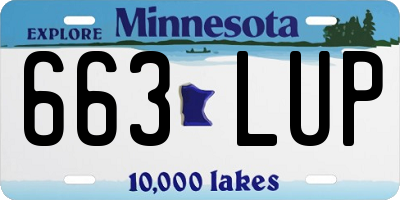 MN license plate 663LUP