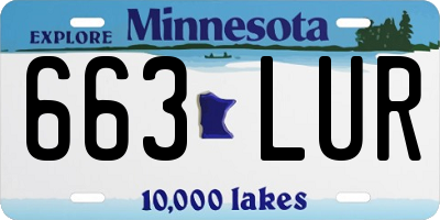 MN license plate 663LUR