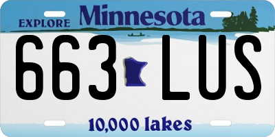 MN license plate 663LUS