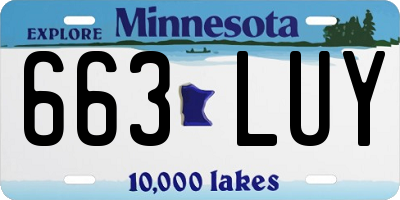 MN license plate 663LUY