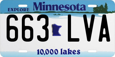 MN license plate 663LVA