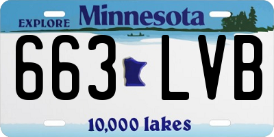 MN license plate 663LVB