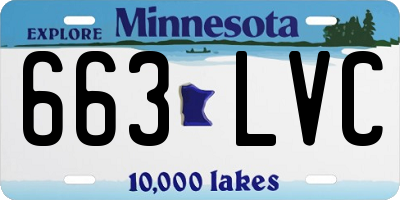 MN license plate 663LVC