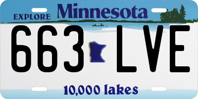 MN license plate 663LVE