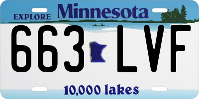 MN license plate 663LVF