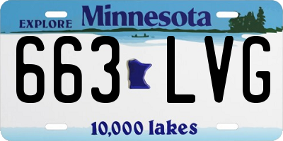 MN license plate 663LVG