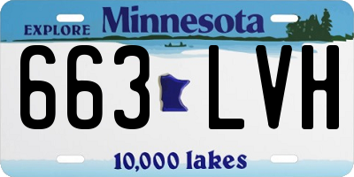 MN license plate 663LVH
