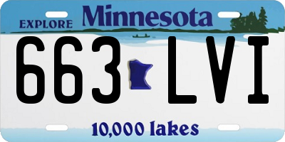 MN license plate 663LVI