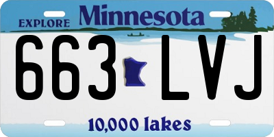 MN license plate 663LVJ