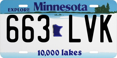 MN license plate 663LVK