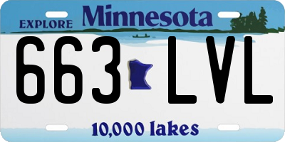MN license plate 663LVL