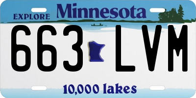 MN license plate 663LVM