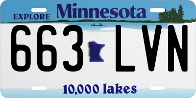 MN license plate 663LVN
