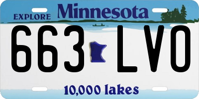 MN license plate 663LVO
