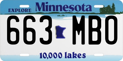 MN license plate 663MBO