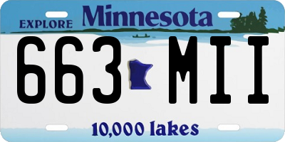 MN license plate 663MII