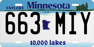MN license plate 663MIY