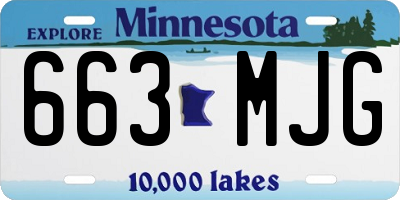MN license plate 663MJG