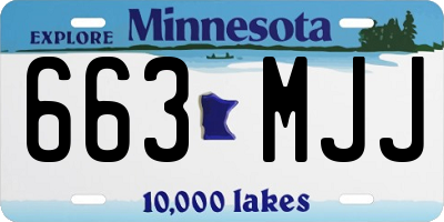MN license plate 663MJJ