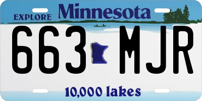 MN license plate 663MJR