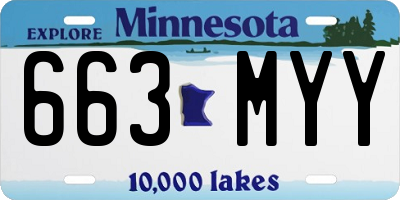 MN license plate 663MYY