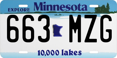 MN license plate 663MZG