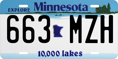 MN license plate 663MZH