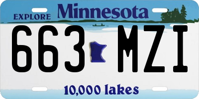MN license plate 663MZI