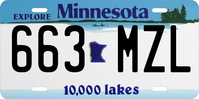 MN license plate 663MZL