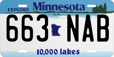 MN license plate 663NAB
