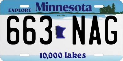 MN license plate 663NAG