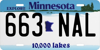 MN license plate 663NAL