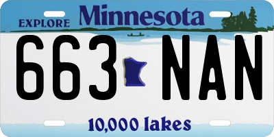 MN license plate 663NAN