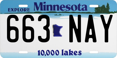 MN license plate 663NAY